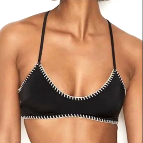 Victoria's Secret Other - NWT Victoria's Secret Black Carova Crochet Bikini Top Sz XL